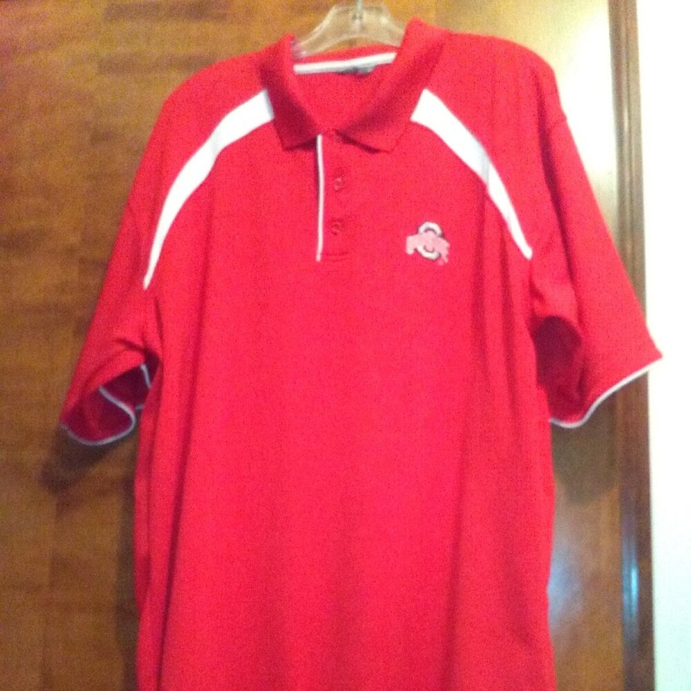 Ohio State Buckeyes Mens XL Red polo shirt